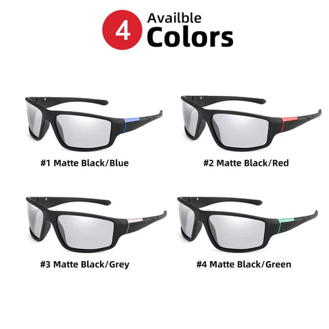 Men Photochromic Sunglasses Cycling Matte Black Sports Goggles Women Color Changing Polarized Bicycle Riding 2026 Sun Glasses