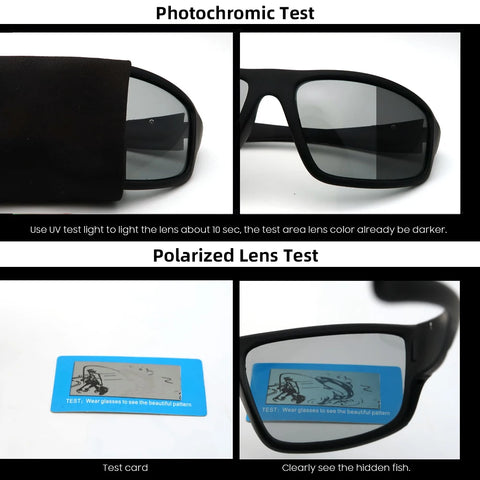 Men Photochromic Sunglasses Cycling Matte Black Sports Goggles Women Color Changing Polarized Bicycle Riding 2026 Sun Glasses