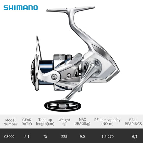 Original 2023 SHIMANO STRADIC Spinning Fishing Reel 1000HG/2500/C3000HG/4000XG/5000XG Spool SeaWater Fishing Reel