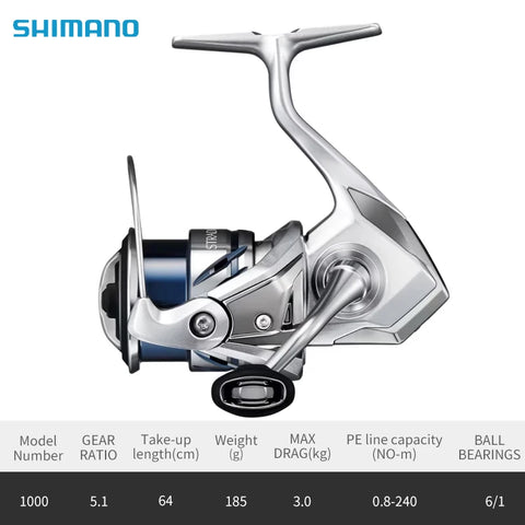 Original 2023 SHIMANO STRADIC Spinning Fishing Reel 1000HG/2500/C3000HG/4000XG/5000XG Spool SeaWater Fishing Reel