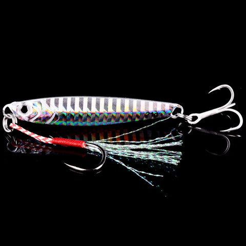 Ocean Boat Beach Seawater Fishing Drag Metal Jigging Lures 60g 80g Artificial Bait for Spanish Mackerel Bass Casting Spoons Jigs