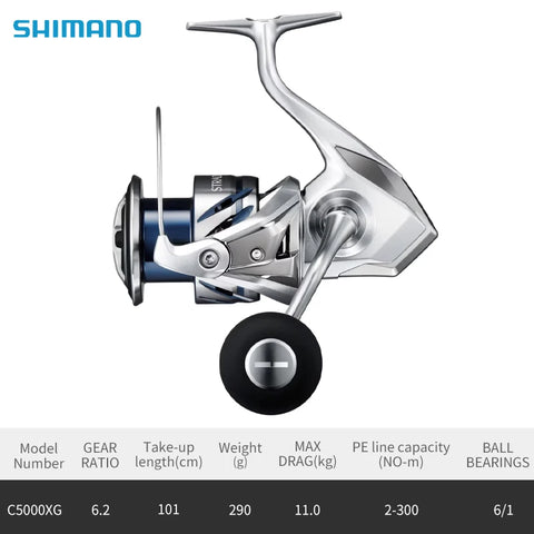 Original 2023 SHIMANO STRADIC Spinning Fishing Reel 1000HG/2500/C3000HG/4000XG/5000XG Spool SeaWater Fishing Reel