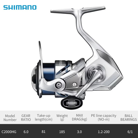 Original 2023 SHIMANO STRADIC Spinning Fishing Reel 1000HG/2500/C3000HG/4000XG/5000XG Spool SeaWater Fishing Reel