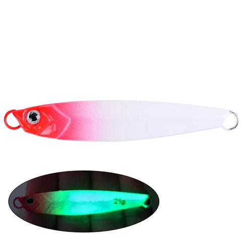 Ocean Boat Beach Seawater Fishing Drag Metal Jigging Lures 60g 80g Artificial Bait for Spanish Mackerel Bass Casting Spoons Jigs