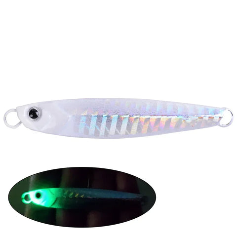 Ocean Boat Beach Seawater Fishing Drag Metal Jigging Lures 60g 80g Artificial Bait for Spanish Mackerel Bass Casting Spoons Jigs