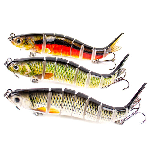 Magnisher 8-Segment Realistic Hard Fishing Lure 13.5cm/10cm Jointed Swimbait Lifelike Action Slow Sink Bait Fresh/Salt Water