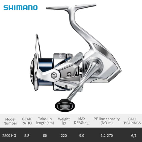 Original 2023 SHIMANO STRADIC Spinning Fishing Reel 1000HG/2500/C3000HG/4000XG/5000XG Spool SeaWater Fishing Reel