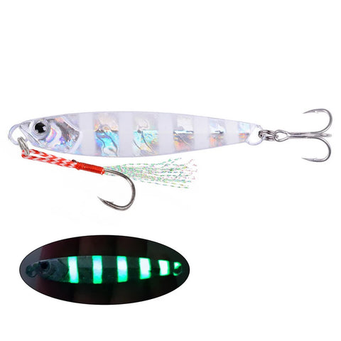 Ocean Boat Beach Seawater Fishing Drag Metal Jigging Lures 60g 80g Artificial Bait for Spanish Mackerel Bass Casting Spoons Jigs