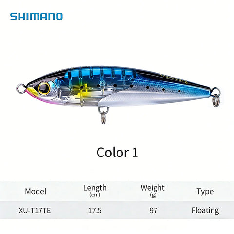 Original SHIMANO XU-T17TE Floating Pencil Lure 175mm 97g AR-C Gravity Shift Flash Boost Saltwater Sea Fishing Bait