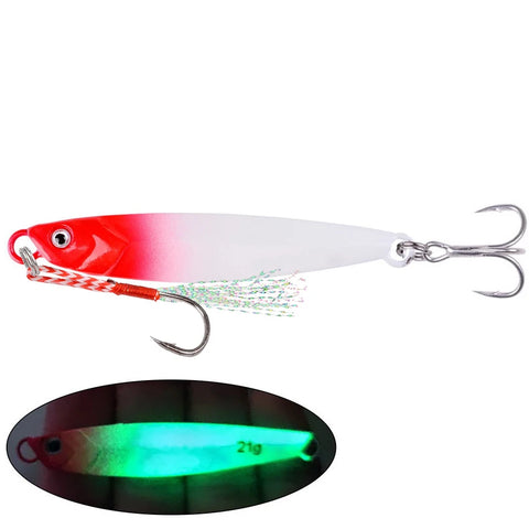 Ocean Boat Beach Seawater Fishing Drag Metal Jigging Lures 60g 80g Artificial Bait for Spanish Mackerel Bass Casting Spoons Jigs