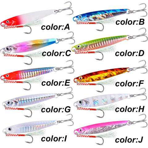 Ocean Boat Beach Seawater Fishing Drag Metal Jigging Lures 60g 80g Artificial Bait for Spanish Mackerel Bass Casting Spoons Jigs