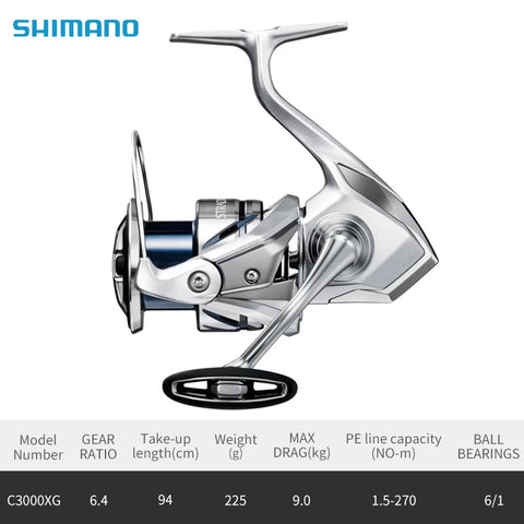 Original 2023 SHIMANO STRADIC Spinning Fishing Reel 1000HG/2500/C3000HG/4000XG/5000XG Spool SeaWater Fishing Reel