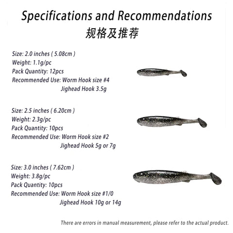 Elitelure 2/2.5/3inch MARGAY Tournament Grade Soft Lure 10/12pcs Paddle Tail Swimbait Wobbler Bass Cat Fish Seabass Lure Fishing