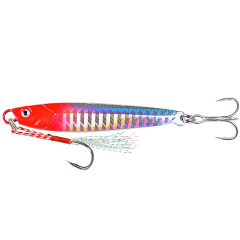 Ocean Boat Beach Seawater Fishing Drag Metal Jigging Lures 60g 80g Artificial Bait for Spanish Mackerel Bass Casting Spoons Jigs