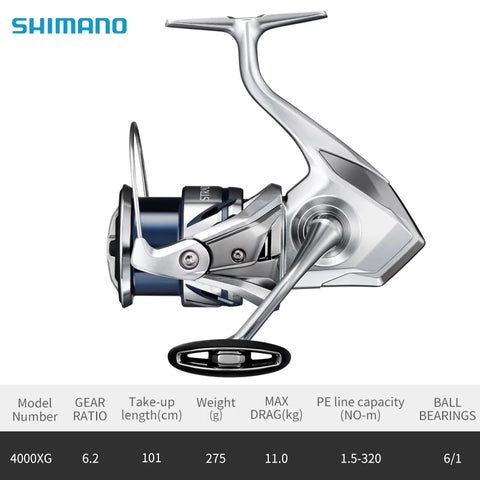 Original 2023 SHIMANO STRADIC Spinning Fishing Reel 1000HG/2500/C3000HG/4000XG/5000XG Spool SeaWater Fishing Reel