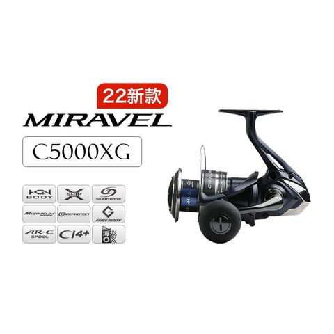 SHIMANO 2022 NEW MIRAVEL 2500 2500S C3000 4000 Spinning Fishing Reel AR-C Spool G-Free HAGANE Body CI4+ Saltwater Fishing Tackle