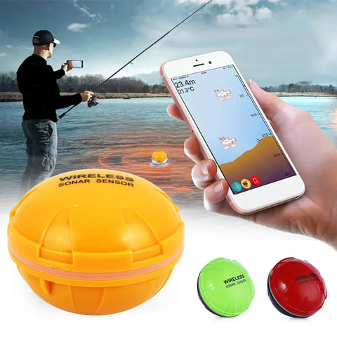 WiFi Wireless Smart Fishfinder Sonar IOS Android Smartphone Fish finder Shore Tablet Boat 125KHz Lake 36M App Sea