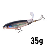 1 Pcs 10cm/14cm Topwater Popper Fishing Lure Whopper Artificial Bait Hard Soft Rotating Tail Fishing Tackle Fishing Bait