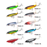 1 Pcs 10cm/14cm Topwater Popper Fishing Lure Whopper Artificial Bait Hard Soft Rotating Tail Fishing Tackle Fishing Bait