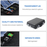 263pcs Outdoor Fishing Accessories Set With Tackle Box Including Plier Jig Hooks Sinker Weight Swivels Snaps Sinker Slides Kit