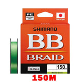 2025 SHIMANO 4 Strands Fishing Line BB BRAID 150M/200/300 X4 PE Braid Fishing Lines made in Japan high strength and Soft