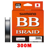 2025 SHIMANO 4 Strands Fishing Line BB BRAID 150M/200/300 X4 PE Braid Fishing Lines made in Japan high strength and Soft