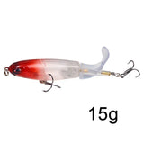 1 Pcs 10cm/14cm Topwater Popper Fishing Lure Whopper Artificial Bait Hard Soft Rotating Tail Fishing Tackle Fishing Bait