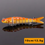 Magnisher 8-Segment Realistic Hard Fishing Lure 13.5cm/10cm Jointed Swimbait Lifelike Action Slow Sink Bait Fresh/Salt Water