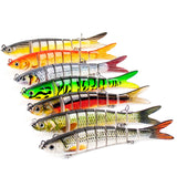 Magnisher 8-Segment Realistic Hard Fishing Lure 13.5cm/10cm Jointed Swimbait Lifelike Action Slow Sink Bait Fresh/Salt Water
