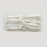 MUKUN 10pcs 60mm 2g Soft Lures Baits Fishing Lure Leurre Shad Double Color Silicone Bait T Tail