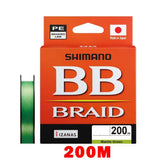 2025 SHIMANO 4 Strands Fishing Line BB BRAID 150M/200/300 X4 PE Braid Fishing Lines made in Japan high strength and Soft