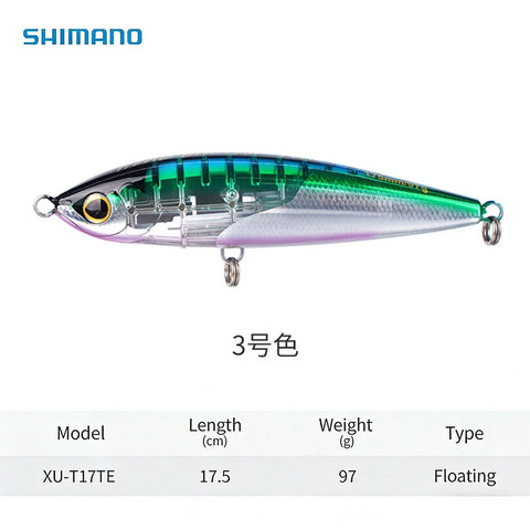 Original SHIMANO XU-T17TE Floating Pencil Lure 175mm 97g AR-C Gravity Shift Flash Boost Saltwater Sea Fishing Bait