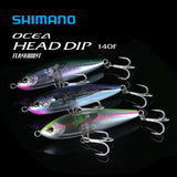 Original SHIMANO XU-T14U Ocea Head Dip 140F Flash Boost - Saltwater Tuna Fishing Lure, 70g Floating Stickbait