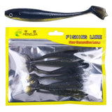 6pcs/bag rubber fish bait 7.5cm/10.5cm fishing rubber pike bait with T tail  Artificial Silicone Wobblers