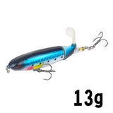 1 Pcs 10cm/14cm Topwater Popper Fishing Lure Whopper Artificial Bait Hard Soft Rotating Tail Fishing Tackle Fishing Bait
