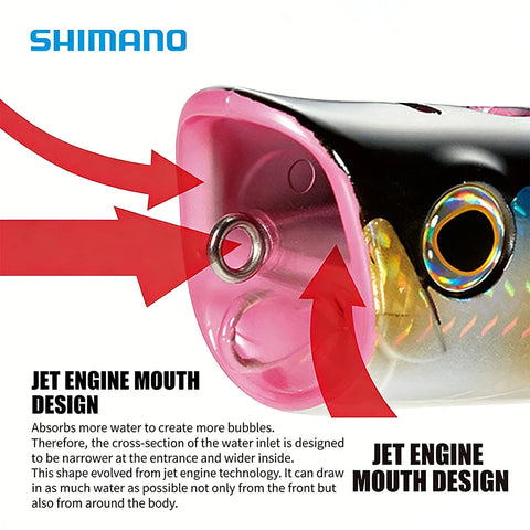 Shimano OP-152NE Popper Lure - 94g 15cm Saltwater Bait, Jet Water Surface Lure for Tuna, Long Cast Fishing Tackle