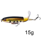 1 Pcs 10cm/14cm Topwater Popper Fishing Lure Whopper Artificial Bait Hard Soft Rotating Tail Fishing Tackle Fishing Bait