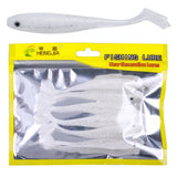 6pcs/bag rubber fish bait 7.5cm/10.5cm fishing rubber pike bait with T tail  Artificial Silicone Wobblers