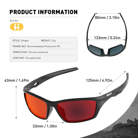 SCVCN New Outdoor Polarized Sunglasses Bike Cycling Glasses UV400 Sports Running Fishing Protection Eyewear Road Bicycle Goggles