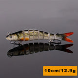 Magnisher 8-Segment Realistic Hard Fishing Lure 13.5cm/10cm Jointed Swimbait Lifelike Action Slow Sink Bait Fresh/Salt Water