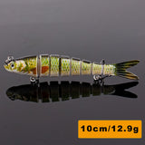 Magnisher 8-Segment Realistic Hard Fishing Lure 13.5cm/10cm Jointed Swimbait Lifelike Action Slow Sink Bait Fresh/Salt Water