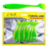 6pcs/bag rubber fish bait 7.5cm/10.5cm fishing rubber pike bait with T tail  Artificial Silicone Wobblers
