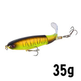 1 Pcs 10cm/14cm Topwater Popper Fishing Lure Whopper Artificial Bait Hard Soft Rotating Tail Fishing Tackle Fishing Bait