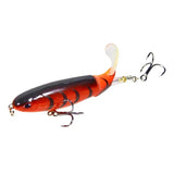 1 Pcs 10cm/14cm Topwater Popper Fishing Lure Whopper Artificial Bait Hard Soft Rotating Tail Fishing Tackle Fishing Bait