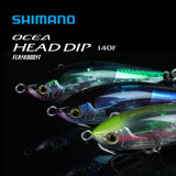 Original SHIMANO XU-T14U Ocea Head Dip 140F Flash Boost - Saltwater Tuna Fishing Lure, 70g Floating Stickbait