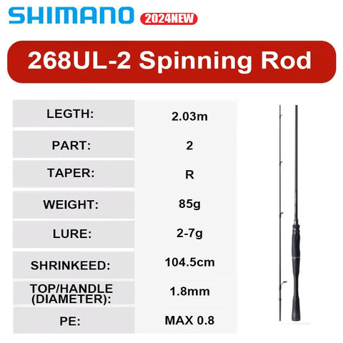 SHIMANO POISON ADRENA 2024 New 2 Section Supercast Spinning Casting Rod R/RF/F/FF Max Lure 56g X Ring SPIRAL X CORE HI-POWER X
