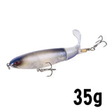 1 Pcs 10cm/14cm Topwater Popper Fishing Lure Whopper Artificial Bait Hard Soft Rotating Tail Fishing Tackle Fishing Bait
