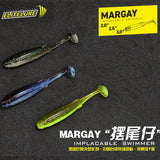 Elitelure 2/2.5/3inch MARGAY Tournament Grade Soft Lure 10/12pcs Paddle Tail Swimbait Wobbler Bass Cat Fish Seabass Lure Fishing